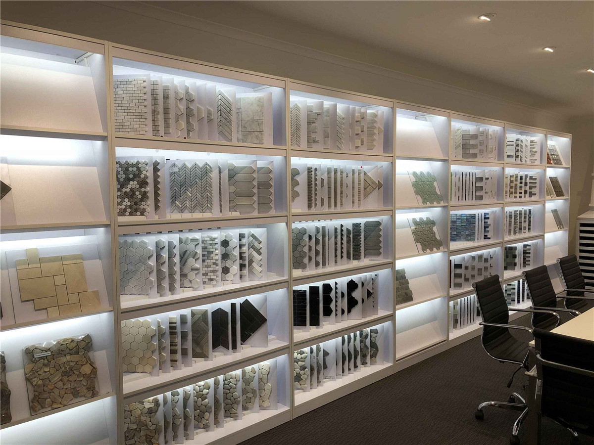 Customized Tile Display Cabinets for Australia Tile Showroom