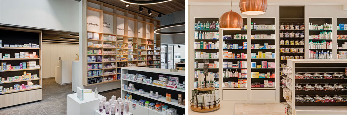 Multi-Styles Display Stands for Pharmacy Store in Singapore